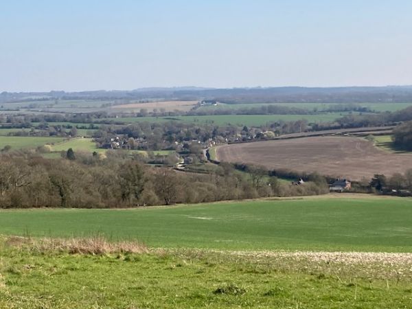 Vernham Dean seen from Fosbury Camp